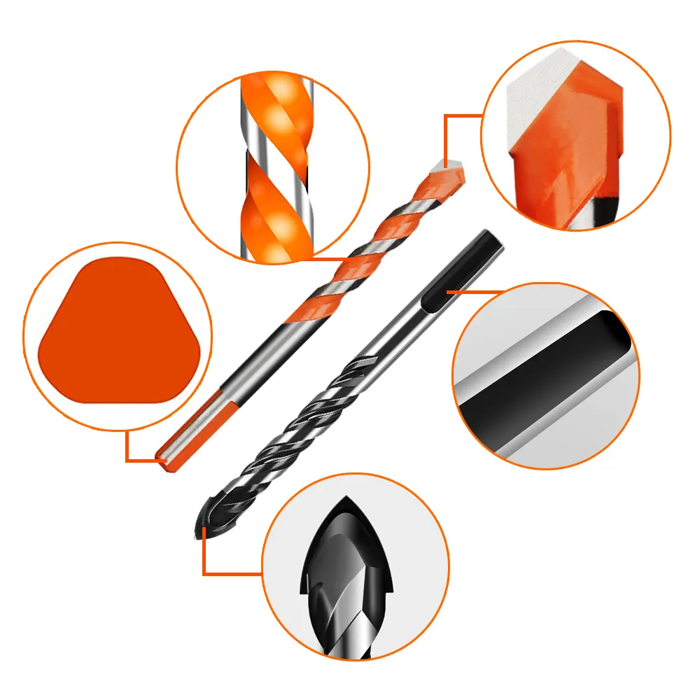 DHgate Multifunctional Glass Metal Tile Drill Bit Set Triangle Diamond Drill Bit Set for Ceramic Concrete Brick Wood Punching Hole Saw Drill Home Garden