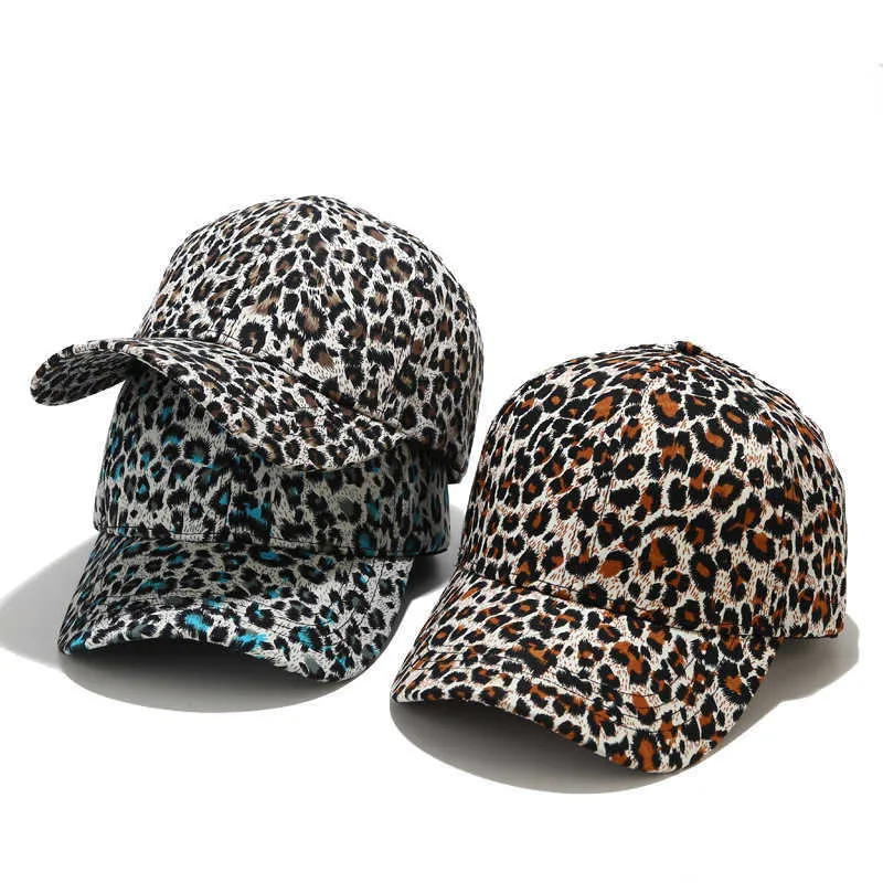 Gorra de béisbol con estampado de leopardo para mujer, gorro fino para el sol, protección para viajes al aire libre, pico de pato