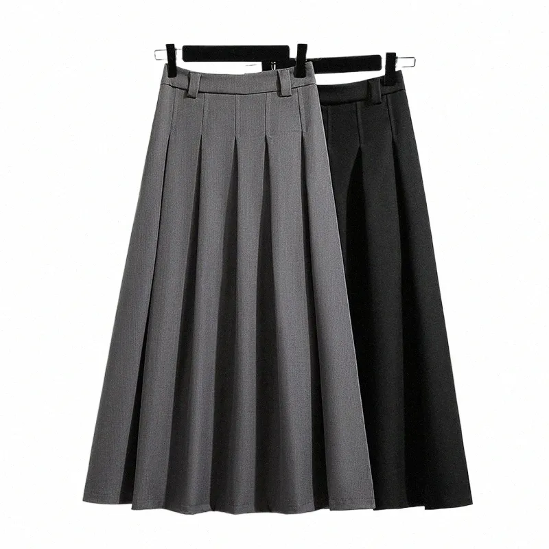 women Plus Size L-5XL Prom Party Pleated Skirt High Waist jk Uniform Lg Skirts Female 2024 Summer New Clothing Large 3XL 4XL g86j#