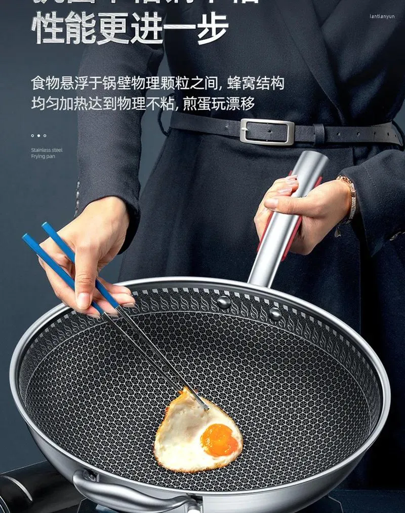 Cookware Sets Wholesale Titanium Frying Pan Alloy Stainless Steel Non-Stick Coating Processing Factory Price