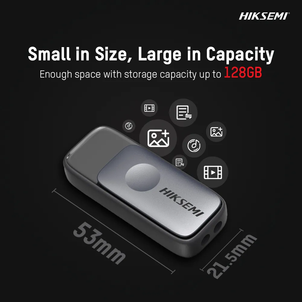 HIKSEMI 128GB USB 3.2 Gen 1 Pen Drive Mini Flash Drive, Waterproof ...
