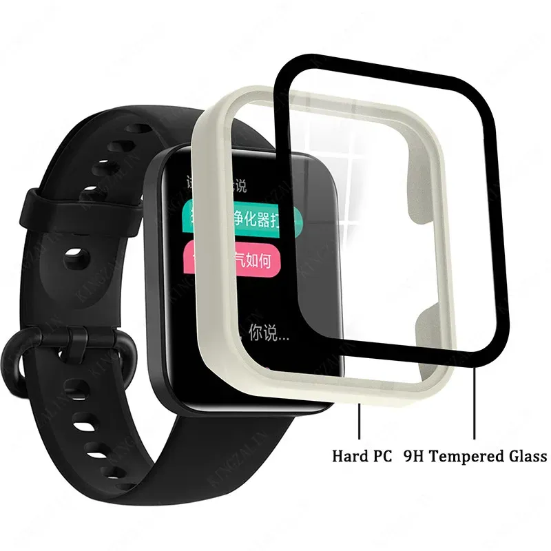 Case Glass +Strap para Xiaomi Redmi Relógio 2 Lite Mi Poco Relógio Banda de Silicone Braça para Mi Watch3 2 Lite Protetor de tela de vidro