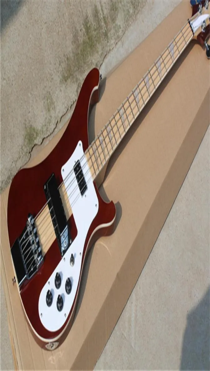 4 strängar 4003 Electric Bass Guitarmaple Neck genom Bodybrown Red Wood BodyRickb Bass Leverans3277855