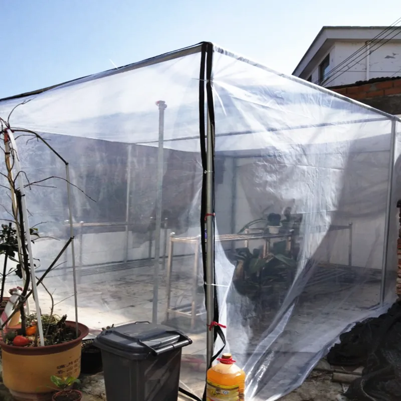 0.12mm PE Rainproof Cloth Transparent Tarpaulin Pergola Waterproof Canopy Greenhouse Succulent Plant Keep Warm Waterproof Cover