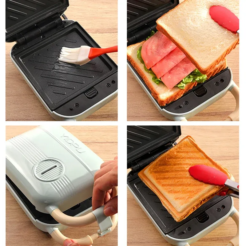 6 po électrique Sandwich Maker Breakfast Making Machine Toaster Sandwichs Waffles Taiyaki Takoyaki Donuts Pan Pan Moules de four