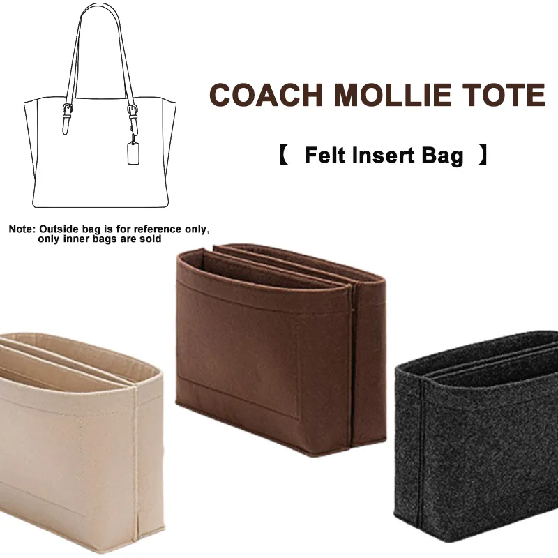 Premium Felt Tote Insert Organizer for Handbags, Customizable Travel ...