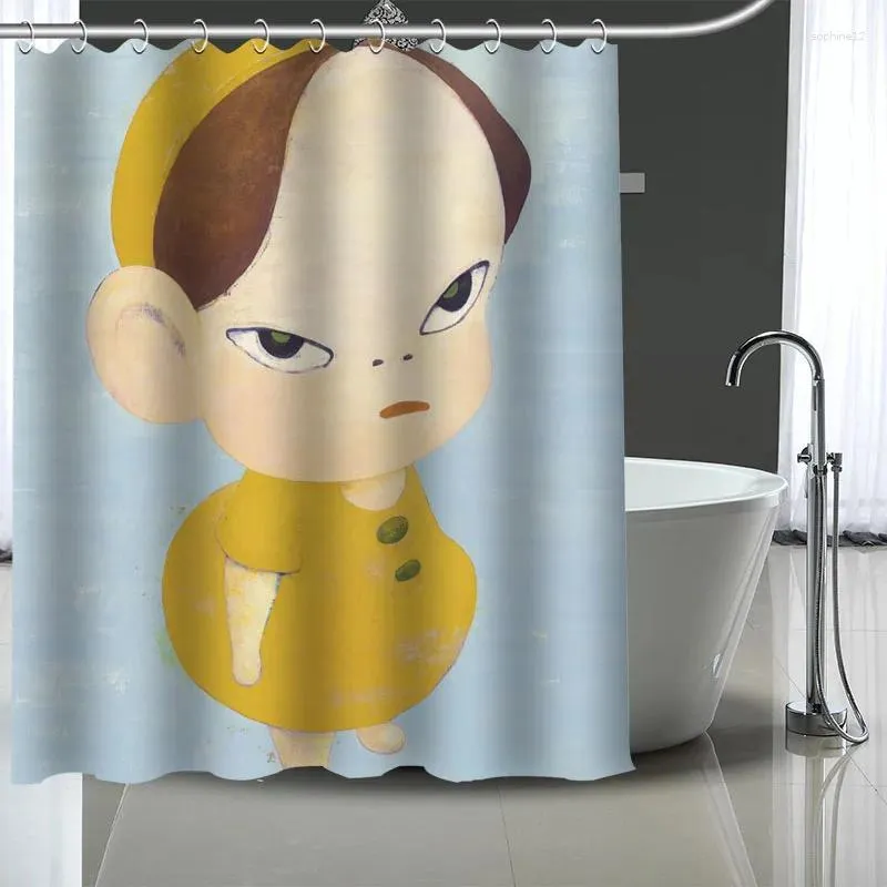 Duschvorhänge Custom wasserdichte Yoshitomo Nara Vorhang Badezimmer Polyester für mit Haken