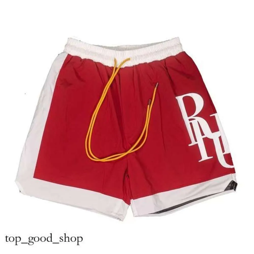 Projektantki szorty Rhude Shorts Summer Fashion Beach Pants Men High Quality Street Wear Red Blue Black Purple Pants Mens Short 508