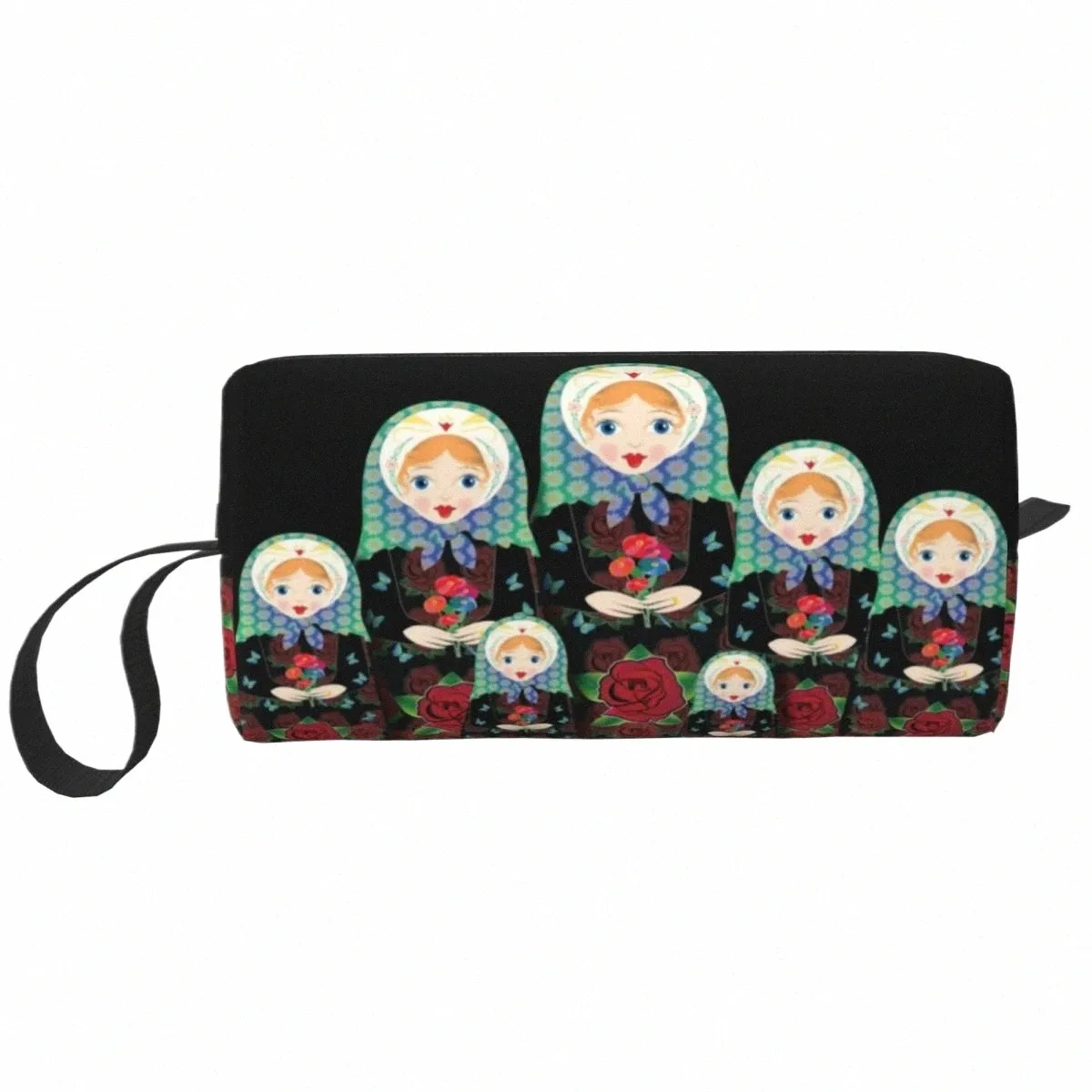 Mooie Matroesjka Pop Familie Make-up Tas voor Vrouwen Reizen Cosmetische Organisator Fi Russische Kunst Opslag Toilettassen T8EC #