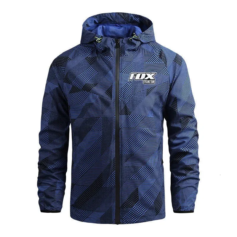 FOX Cycling Team Windproof Motorcycle Jacket Mens Downhill Cycling Jackets Mtb Breathable Bicycle Clothing Mountain Bike Jersey 240318