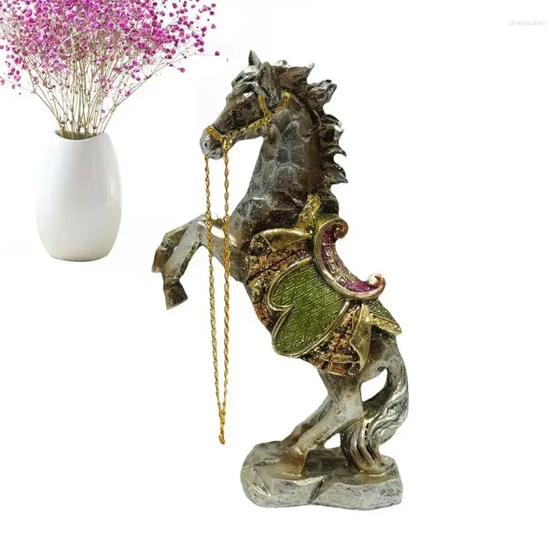 Decorative Figurines Horse Standing Ornaments Figurine Animal Crafts Collectible Chinese For Home Decor Farm House
