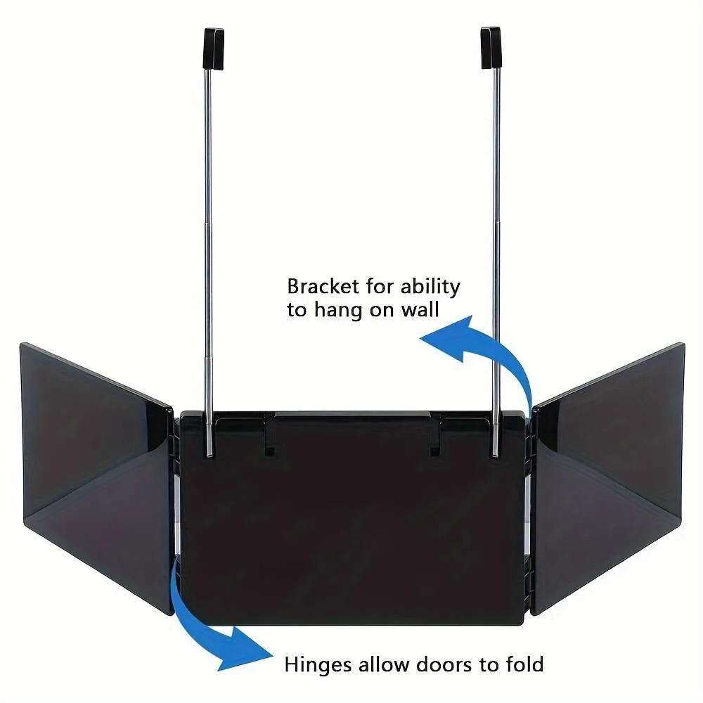 Трехсторонняя стрижка, тройное зеркало с регулируемым по высоте телескопическим крючком, для макияжа и укладки