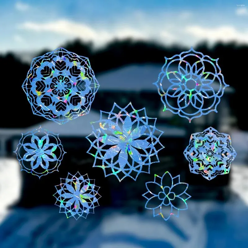 Window Stickers Funlife Geometric Hexagram Flower Pattern Sunshine Catcher Prism Garden Glass Decorative