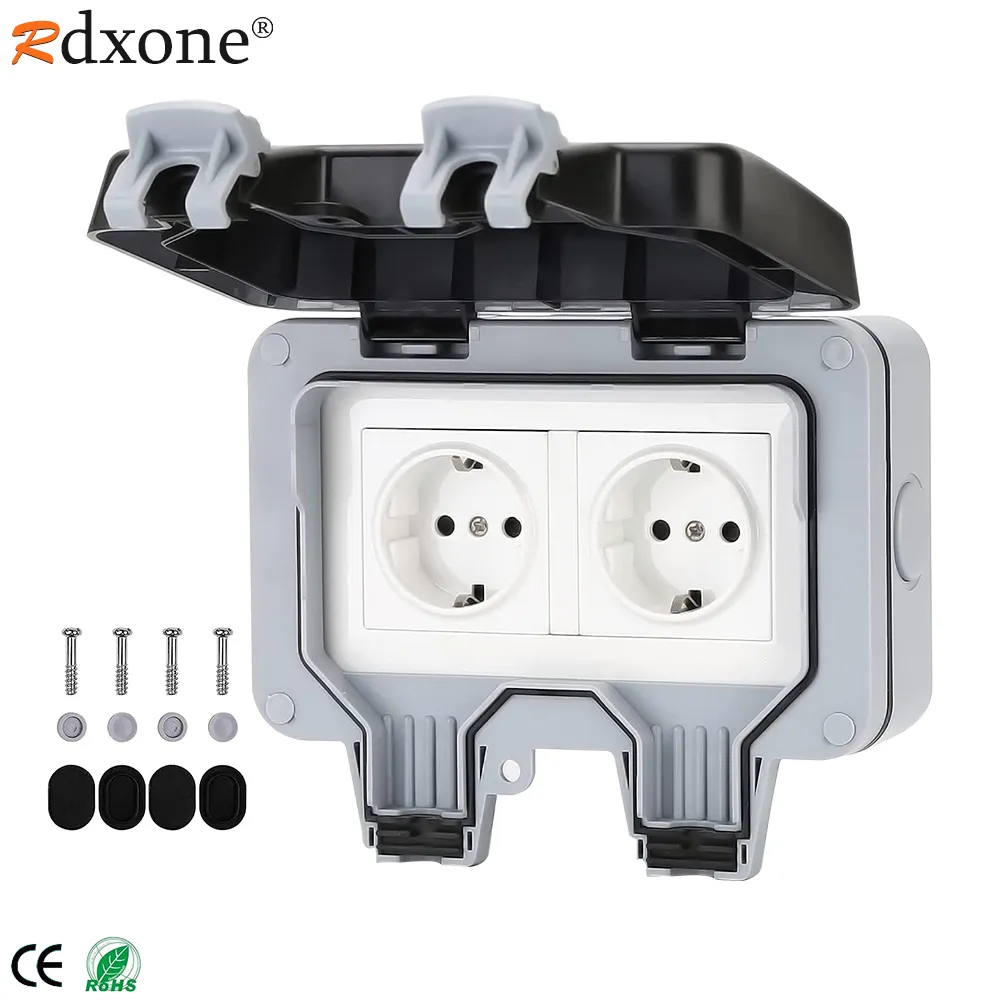Waterproof Plug Socket Adapter DHgate.com:IP66 Outdoor Waterproof Plug Socket, Double EU Standard 16A ...