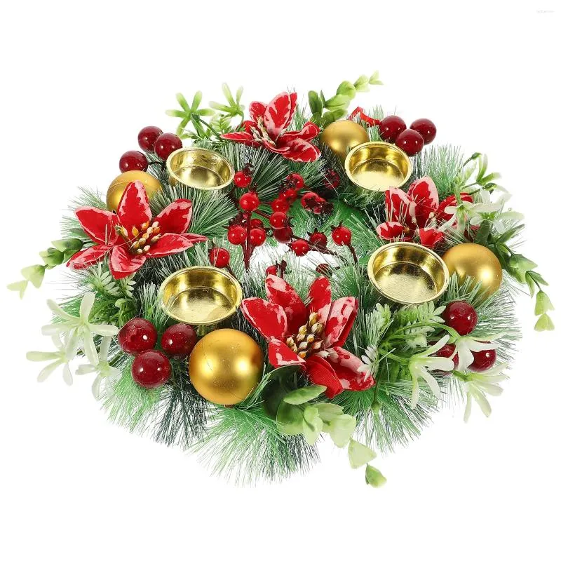 Dekorative Blumen Girlande Ornament Hängende Kränze Weihnachtsring -Tür Ornamente Halter Dekor Weihnachts