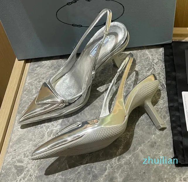 2024 Heels Sandals Women Heeled 9cm 럭셔리 디자이너 드레스 신발과 상자