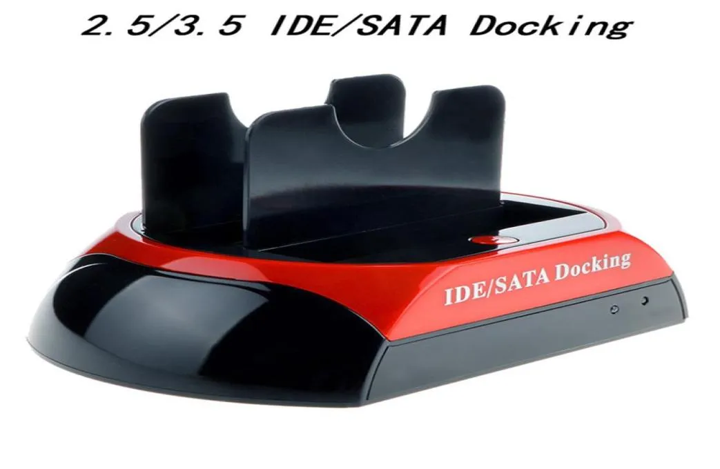 Hard Drive Disk Docking Station Base 25quot 35quot IDE SATA USB20 Dock Dual HDD External Box Enclosure Case6615311