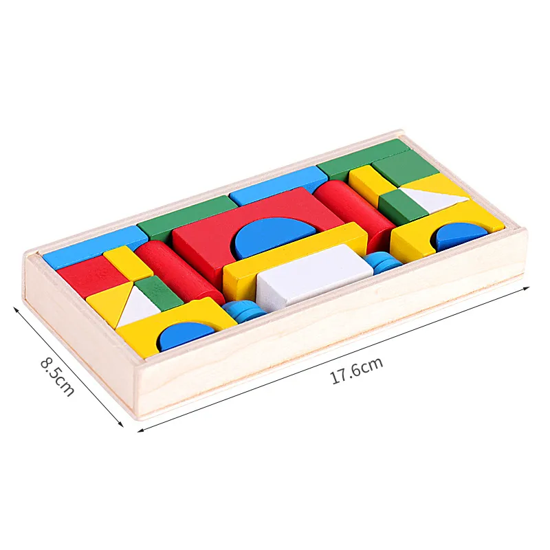 30 Blocks Colorful Mini Wooden blocks house - Educational Toy...