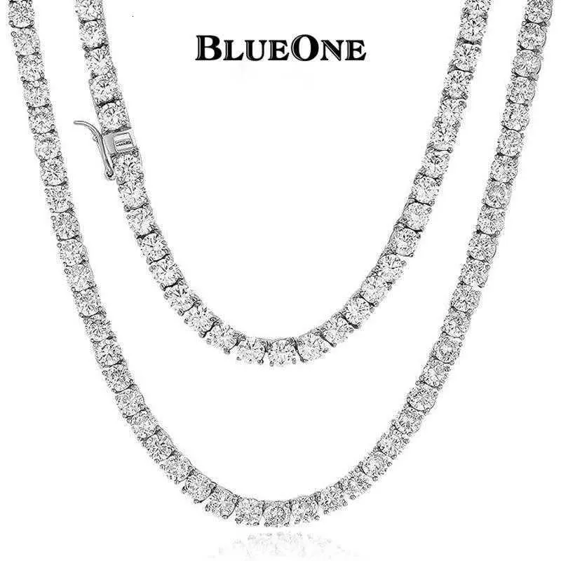 풀 다이아몬드 싱글로드 지르콘 테니스 목걸이 단순하고 세련된 힙합 남성과 여성용 목걸이 쥬얼리 핫 판매 nydh