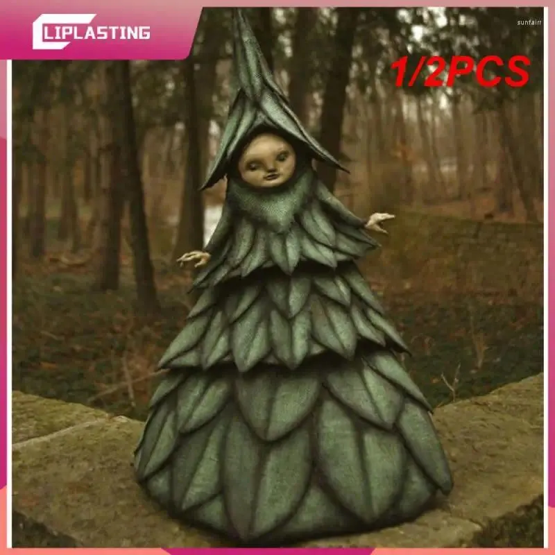 Décorations de jardin 1/2pcs 16cm Halloween Sorcière Figurine Sculptures effrayantes Statue Décoration en résine pour la maison Patio Yard Pelouse Porche