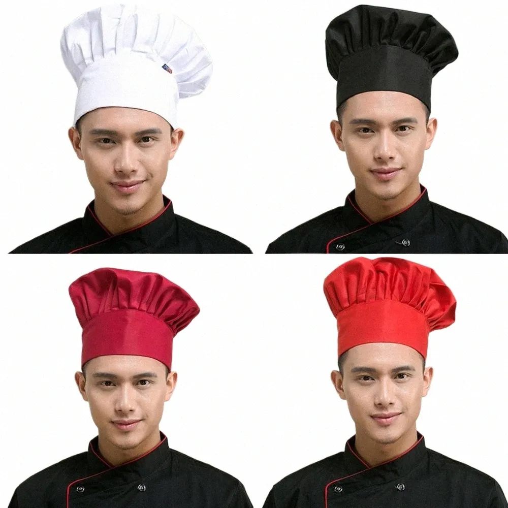 restaurant Chef Hat Baker Chef Adjustable Catering Elastic Kitchen Cook Hat Men Cap Kitchen Cook uniform Kitchen Workwear Hat c72q#