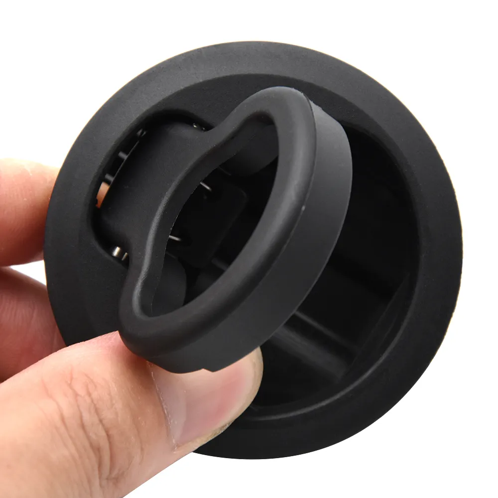 DOITOOL Flush Pull Round Slam Latch – Set Of 1, Black, 6.1x6.1x3.7 Cm, For RV, Boat, Cabinet, And Marine Doors