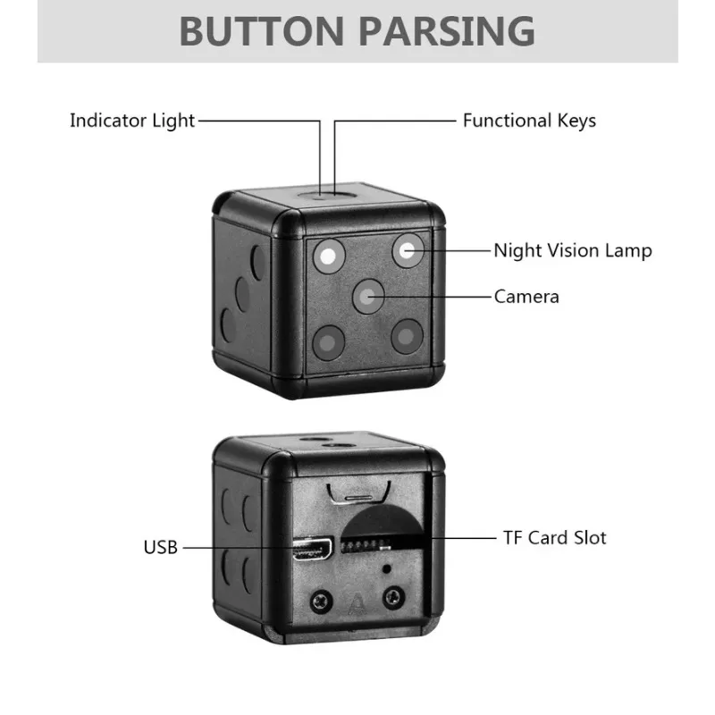 Camera 1080P HD Outdoor Compact Dashcam Motion DV-camera Kleine buitencamera