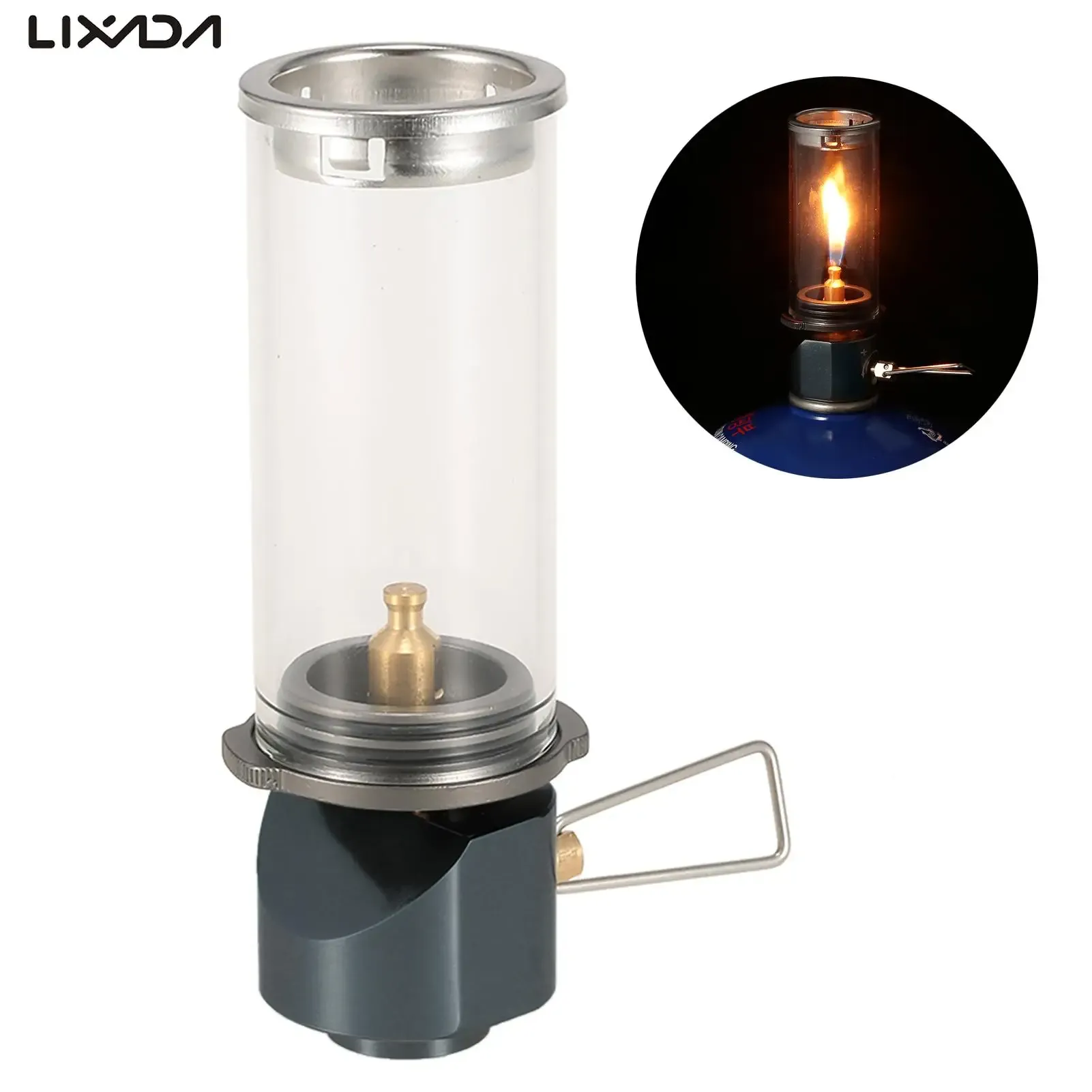 Gereedschap Winddicht Butaangaslicht Dromerige kaarslichtlamp Wickless glazen kap Tentlichtbrander Outdoor Camping Picknicklamp