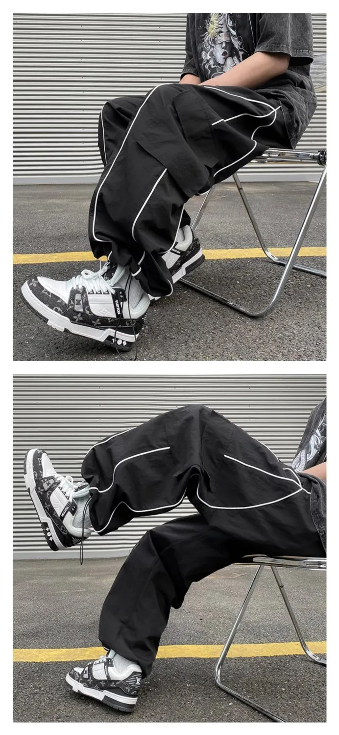 DHgate.com:Black Y2K Sweatpants with Cargo Pockets - Side DHgate.com:Black Y2K Sweatpants with Cargo Pockets - Side