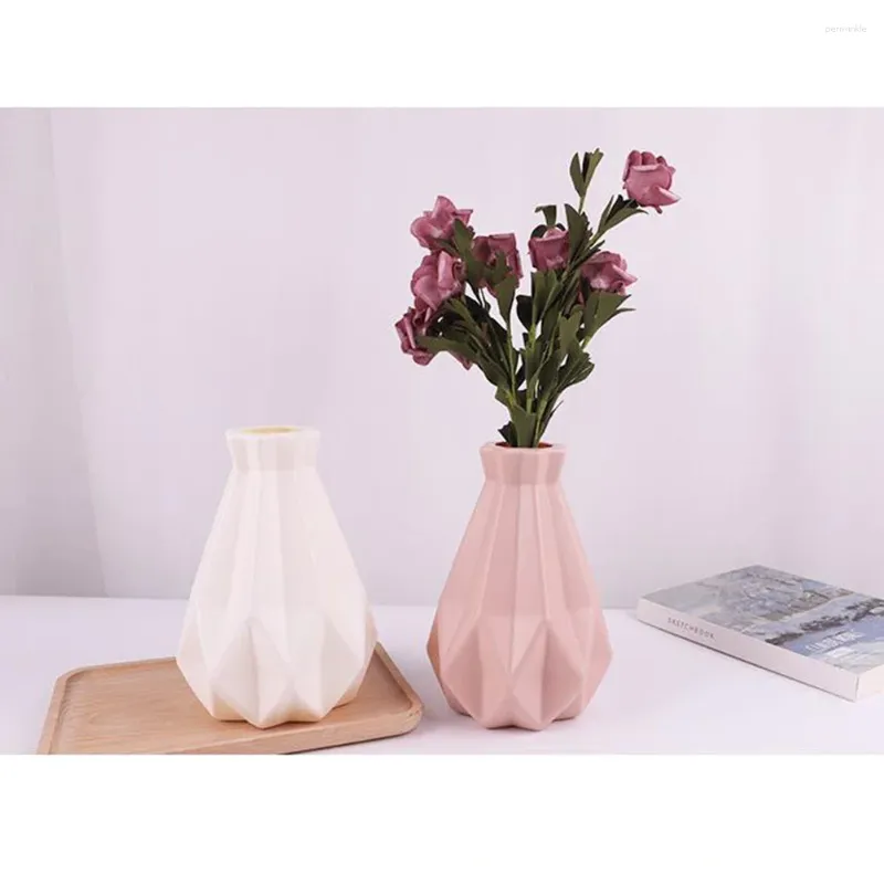 Vase 1PC Vase耐久性のあるモダンなスタイルを備えた折り紙の幾何学的な形状のデスクトップテーブル装飾装飾家el