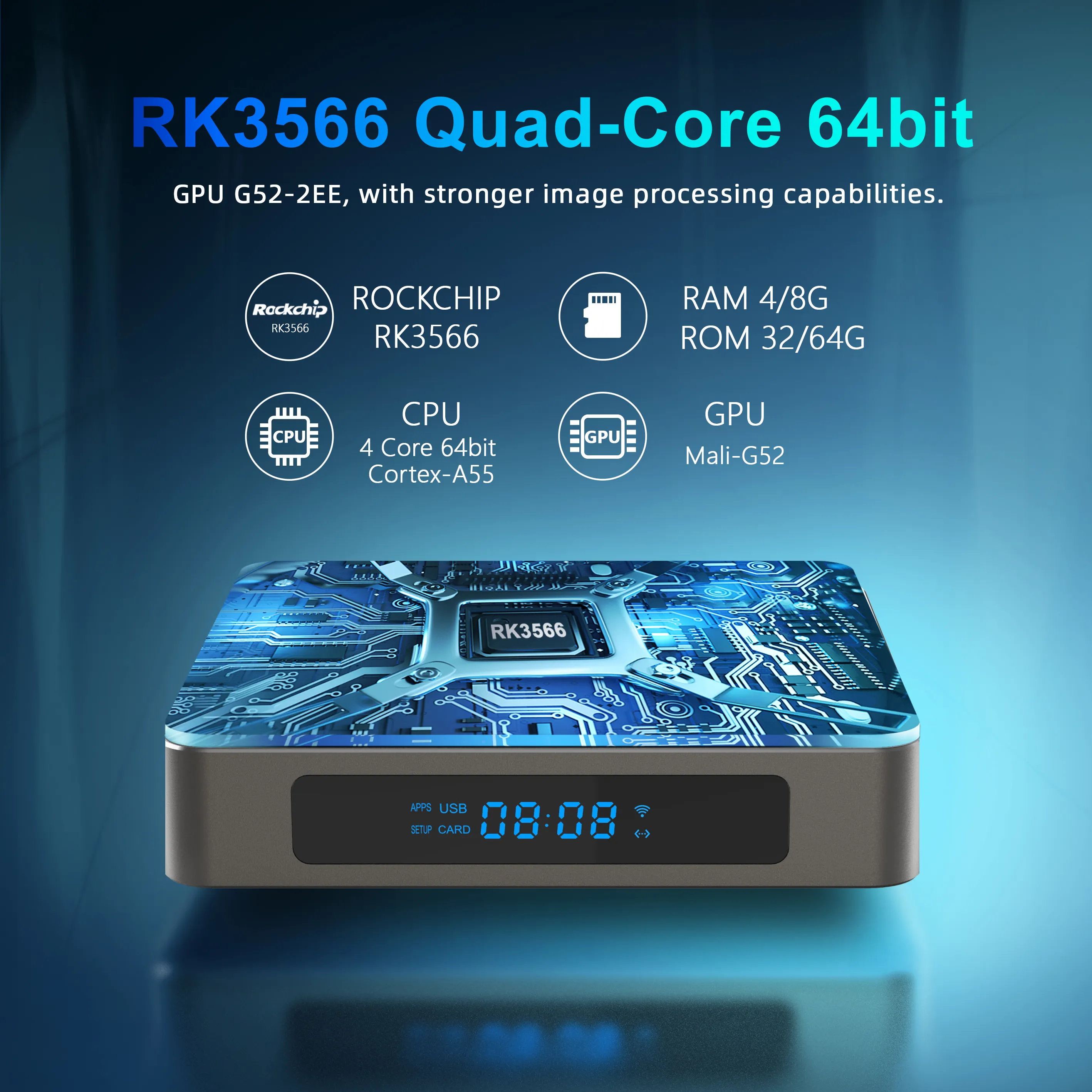 TV Box Android 11.0 RK3566 8GB/64GB: 8K, Wi-Fi Doppio E Tanto Spazio Per I Tuoi Contenuti