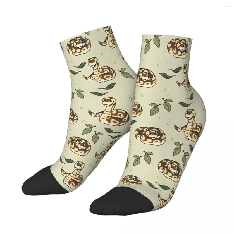 Herrensocken, süße Ballpythons, Knöchel, männlich, Herren, Damen, Herbststrümpfe, bedruckt