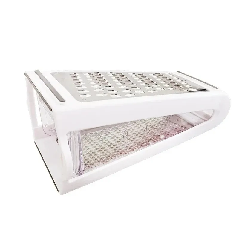 2 -sidiga ostgratregrönsaker grater med container abs CASE CORROT GUKMER SLICER Cutter Kitchenware Stainless Blades2. För grönsaker riter skivare