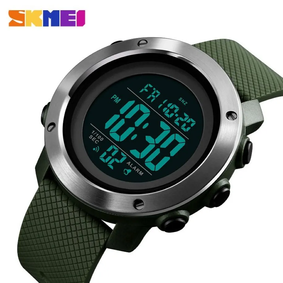 Skmei Sport Watch Men Luxury Brand 5bar vattentäta klockor Montre Men Alarm Clock Digital Watch Relogio Masculino 1426217B