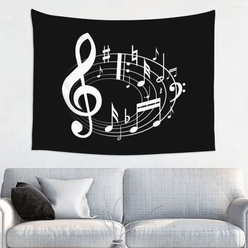 Tapissries Music Festival Musical Note Tapestry Home Decor Anpassad hippie vägg hängande för vardagsrum