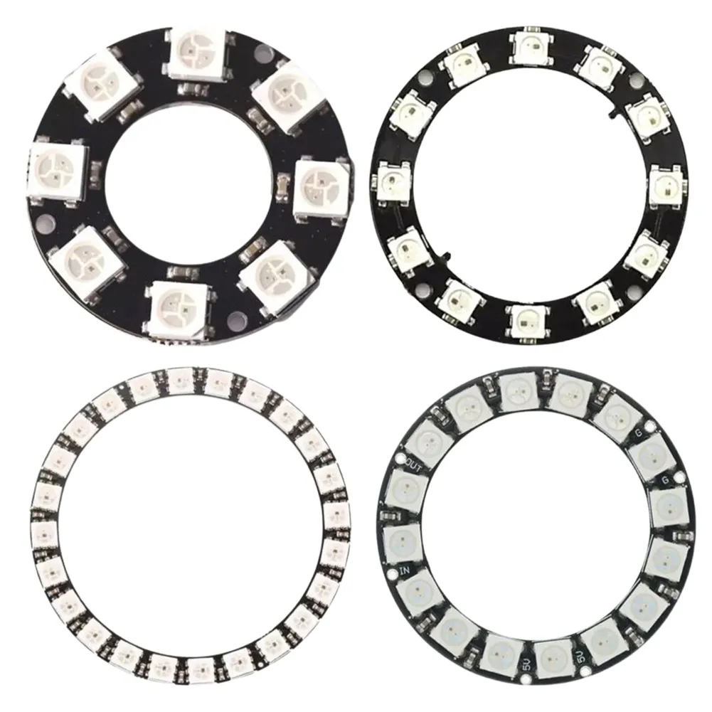 LED Ring Module: Addressable RGB LED Strip Ring For Arduino Portable ...