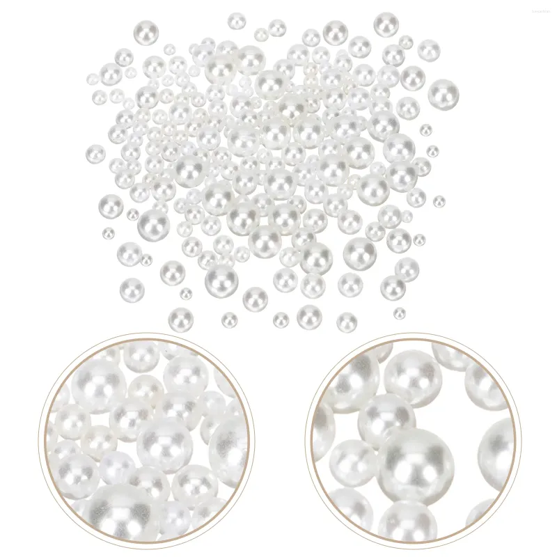 Vases 440 Pcs Pearls Beads No Hole Decorative For Material Crafts Plastic Filler