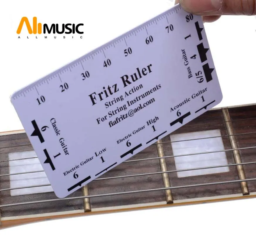 50pcs Plastic String Action Pitch Ruler Gauge Tool inmm for Guitar Bass Firtz4325097