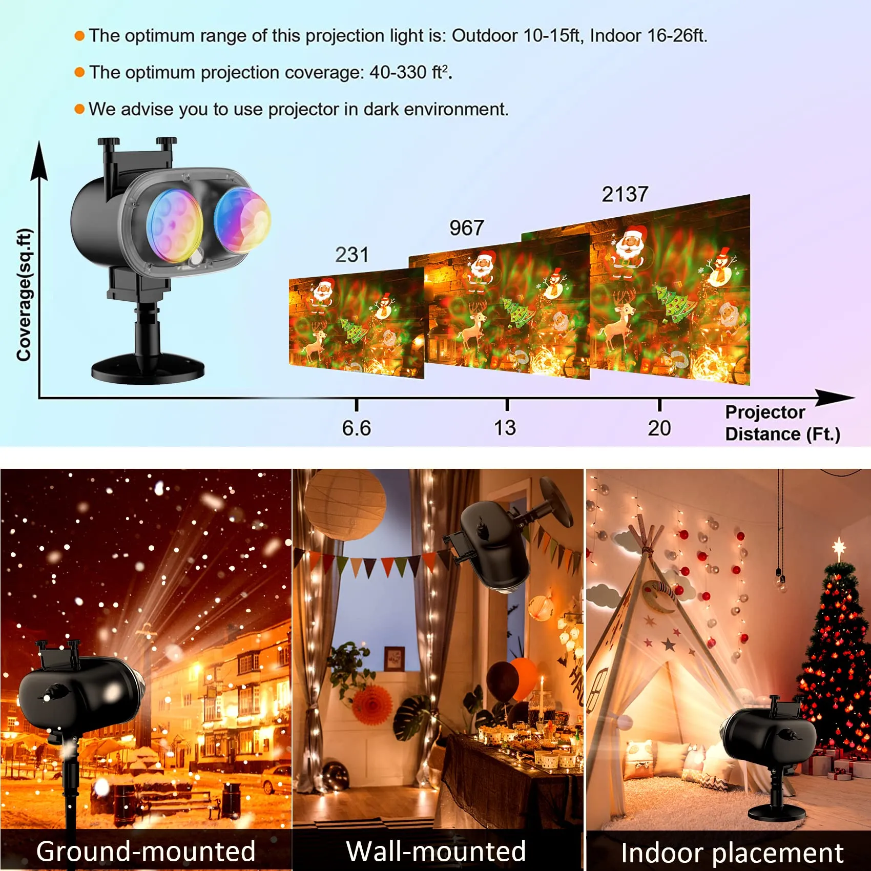 Christmas Laser Lights Outdoors Decoration Projector Light Waterproof LED Star Show For Xmas Decor House Home Yard Garden Patio Wall Indoor, Red And