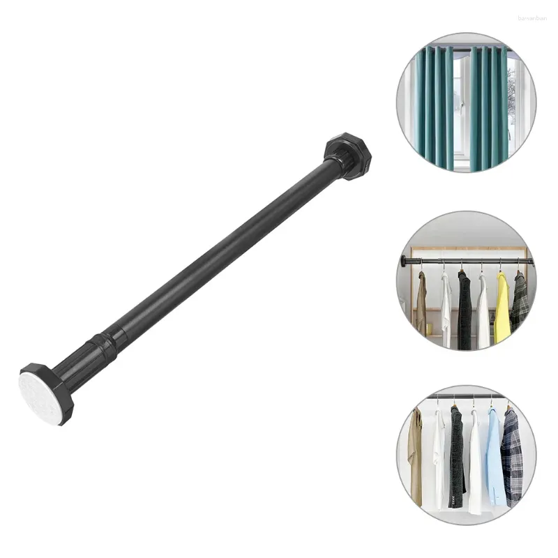 Shower Curtains Clothes Rail Curtain Rod Clothing Drying Rods For Windows Adjustable Retractable Extendable