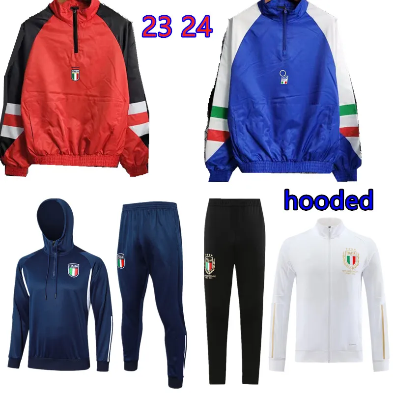 Survêtement adulte Italie veste longue à glissière Sportswear 23 24 Survêtements de football homme et enfants Italias Chandal futbol Sweat-shirt Veste Kit de survêtement