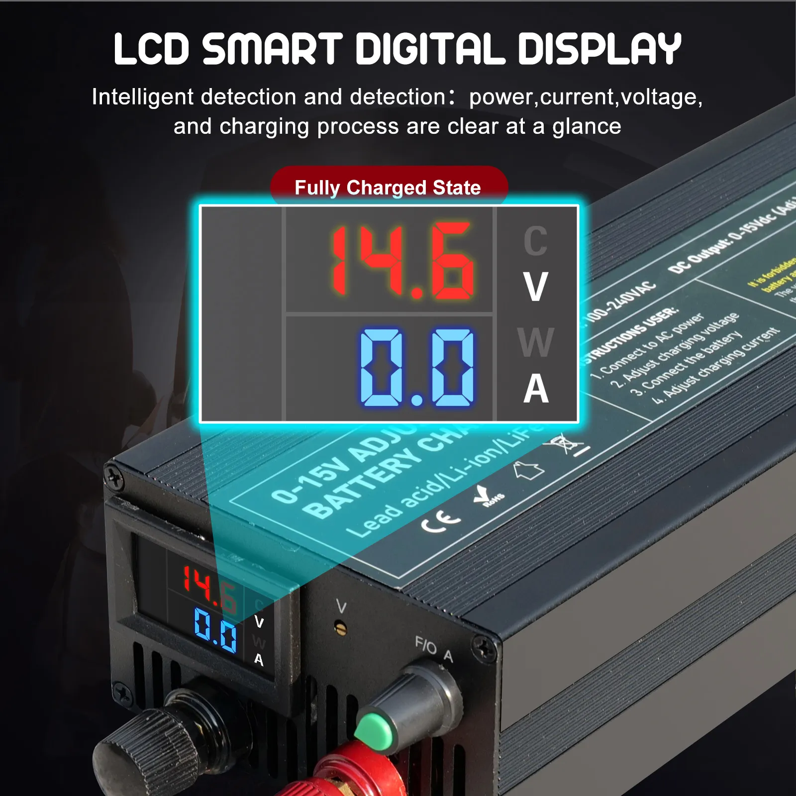 Advanced 12V 60A/85A LifePO4 & Lithium Battery Charger: Fast Adapter ...