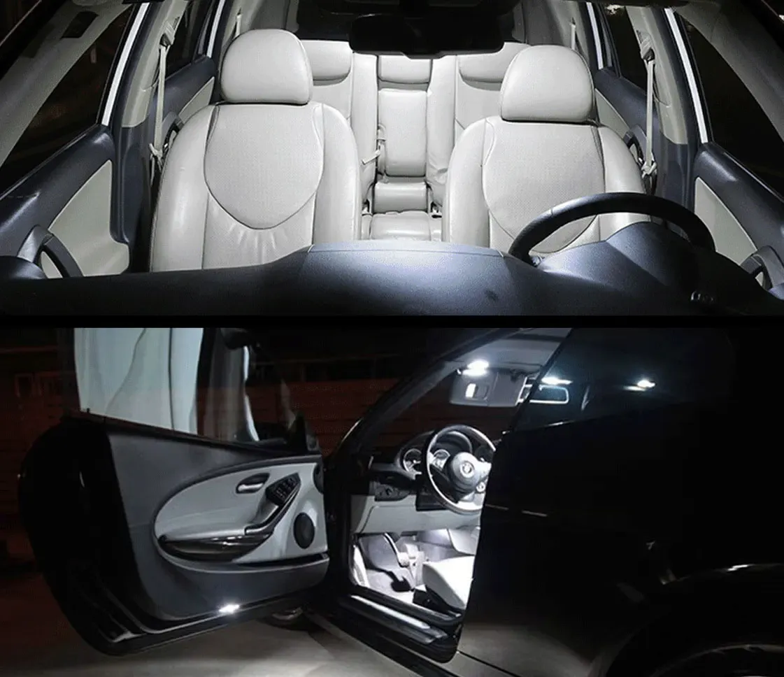 14-Piece 6000K White Interior LED Light Kit For 1994-1997 Honda Accord - Direct Replacement
