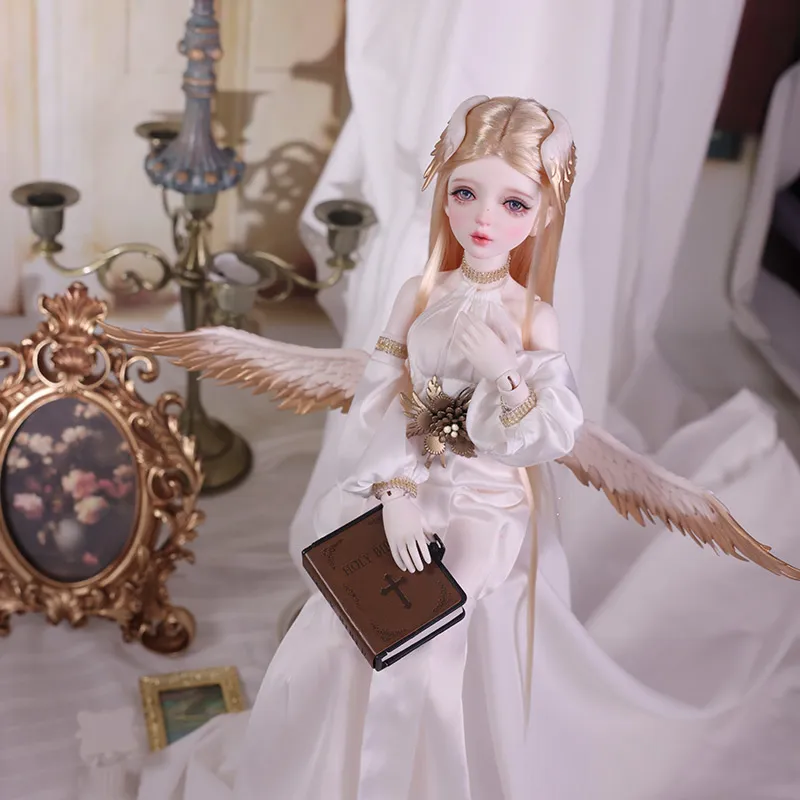 1/4 Scale Uriel BJD Doll Resin Fantasy Angel Magic Wing Clan Saint