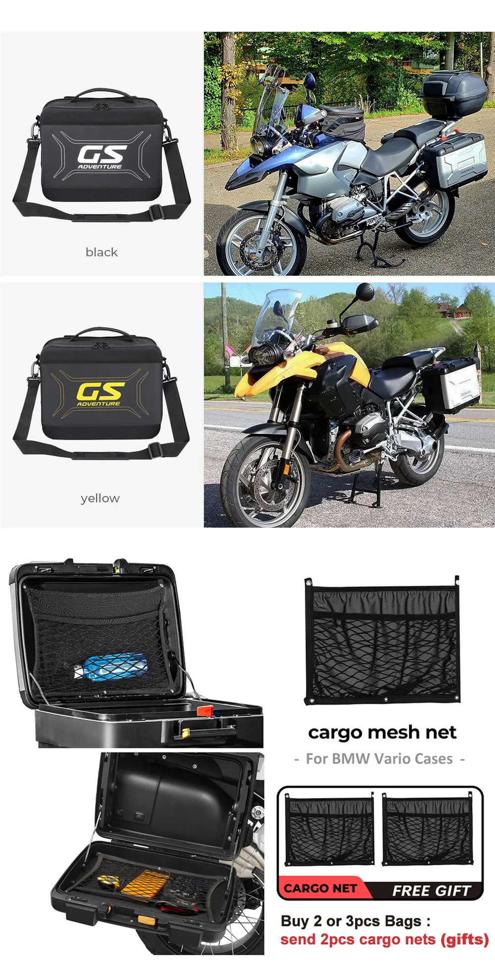 Big sale! Vario Case Inner Bags for BMW R1200GS LC R 1200GS