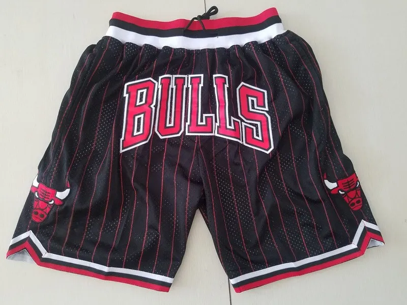 Short de basket-ball pour hommes, Chicago, Bulls, rétro, maille brodée, décontracté, athlétique, équipe de gymnastique, strie