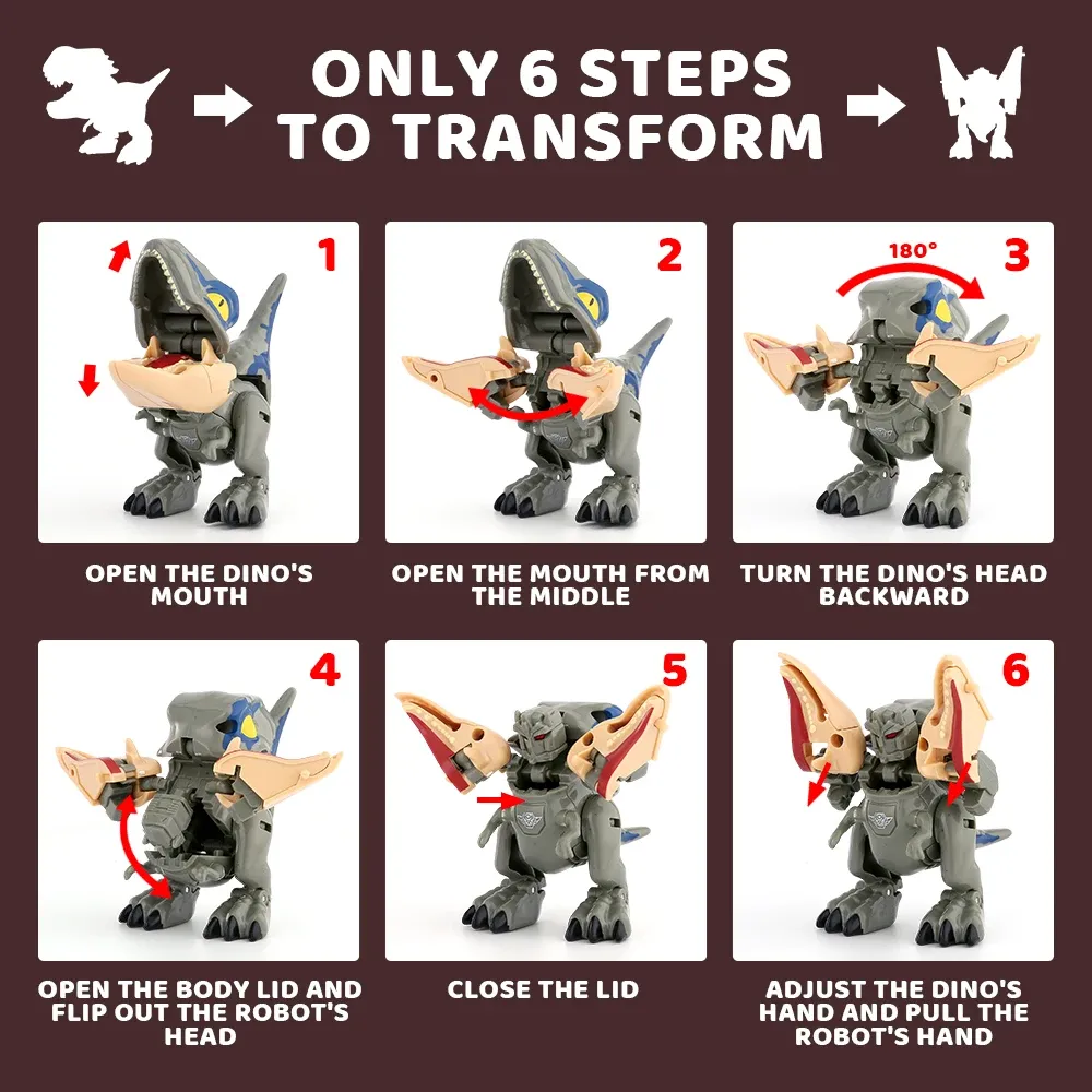 Transform Dinosaur Robot Toy Jurassic Park, Transformer T Rex