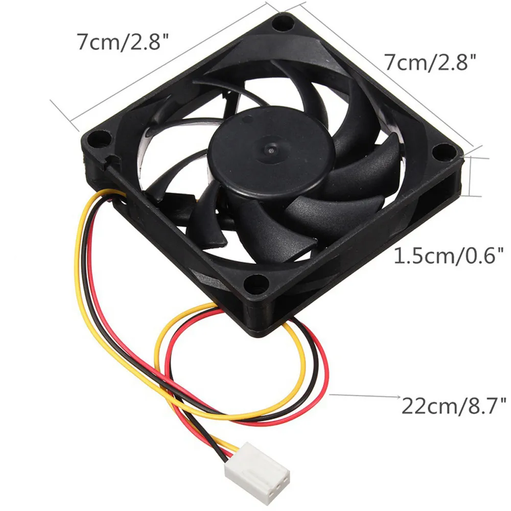 DHgate.com:Fan 12V Case Quiet Silent 7cm/70mm/70x70x15mm Computer/PC ...