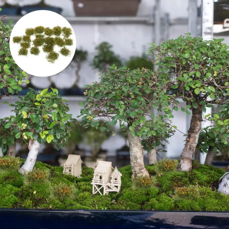 Flores decorativas mesa de areia modelo grama artificial cluster decoração modelos falsos simulação paisagem