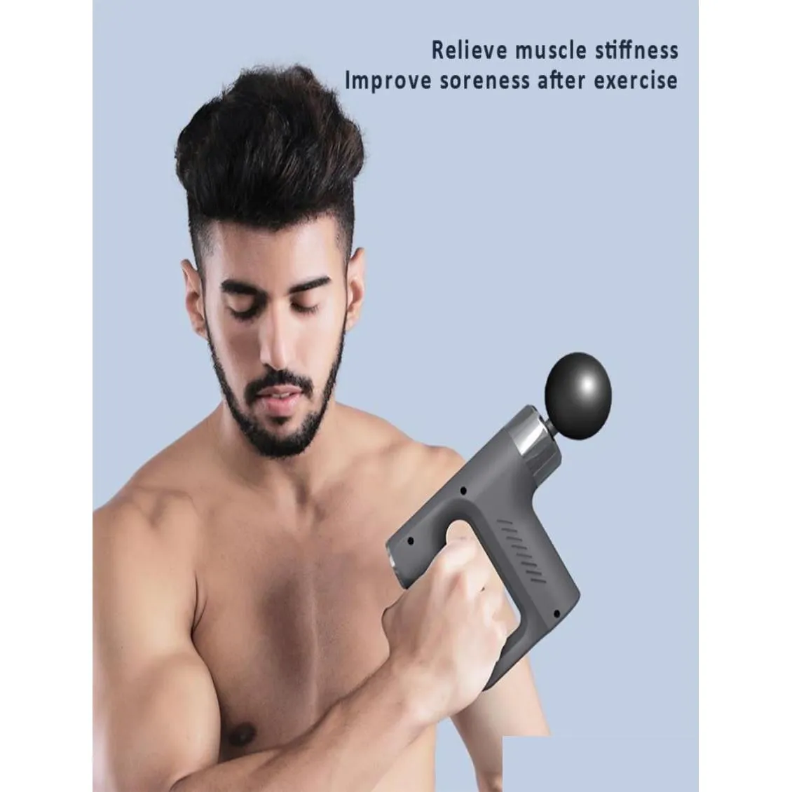 Massage Gun Mini Electric Fascia Mas Muscle Masr vibration avkopplande utrustning Relief smärta Bodybuilding Beauty Health Portable Drop Del DH6FE